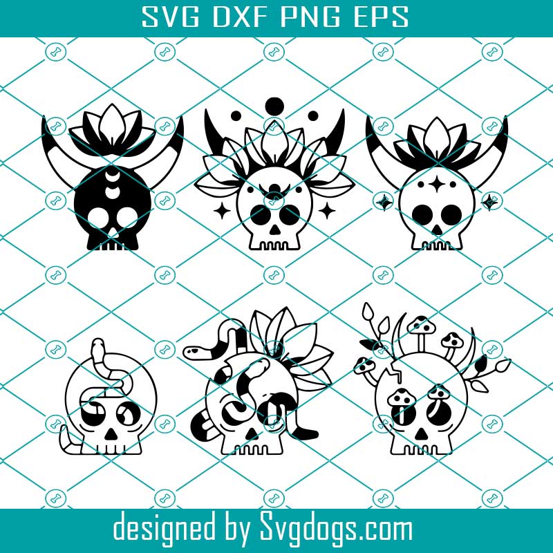 Download Flower Skull Svg Skull Svg Bundle Halloween Svg Tattoo Svg Horror Svg Skull Png Skull Head Svg Mushroom Svg Mystical Svg Witch Svg Svgdogs