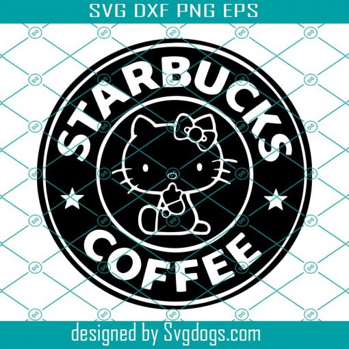 Hello Kitty Starbucks Coffee Svg, Treding Svg, Coffee Svg, Starbucks Svg, Kitty Svg