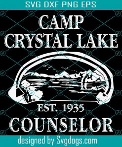 Camp Crystal Lake Png, Funny Graphic Camping Vintage Adult Novelty Svg