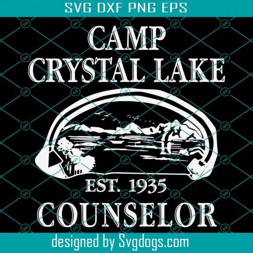 Camp Crystal Lake Svg, Funny Graphic Camping Vintage Adult Novelty Svg