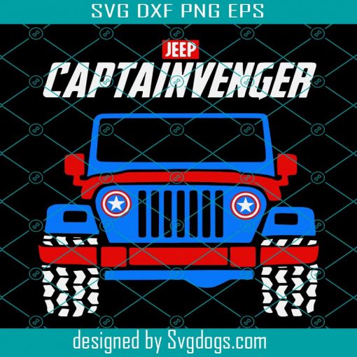 Jeep Captainvenger Svg, Jeep Avenger Svg, Marvel Jeep Svg, Captain America Jeep Svg