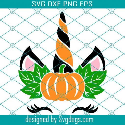 Halloween Unicorn Pumpkin Svg, Pumpkin Birthday 1 St Halloween Ghost Skeleton Pumpkin Svg