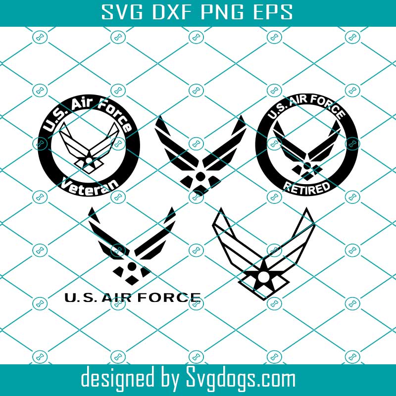 Download Us Air Force Logo Svg Bundle Usa Forces Svg United States Air Force Svg Military Logo Svg Svgdogs