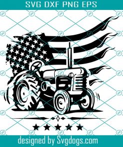 USA Farm Tractor Svg, American Flag Patriotic USA Farm Tractor Svg, US Farmer Svg, Tractor Svg, For 4th Of July Svg
