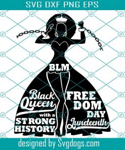 Black Queen With A Strong History Svg, Juneteenth Svg, Black Woman Svg, Juneteenth Svg