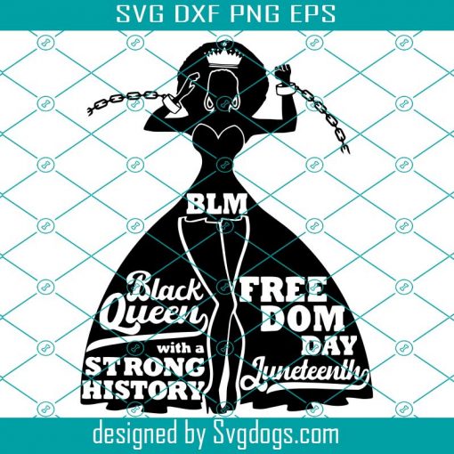 Black Queen With A Strong History Svg, Juneteenth Svg, Black Woman Svg, Juneteenth Svg