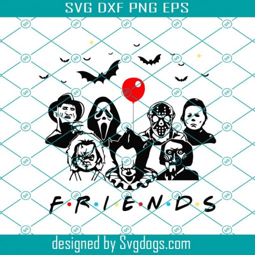 Halloween Friends Svg, Michael Myers Svg, Scary Friends Png, Horror Movie Killers Svg