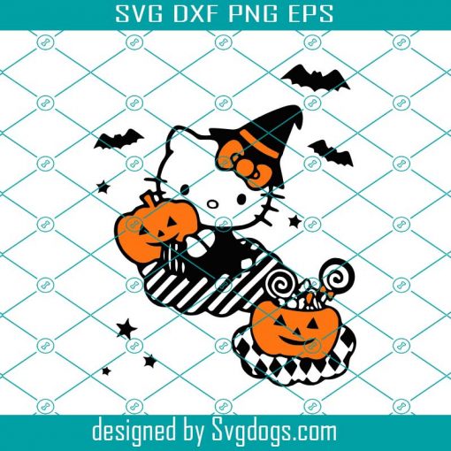 Hello Kitty Trick Or Treat Halloween Svg, Hello Kitty Svg, Halloween Gift Svg, Pumpkin Svg