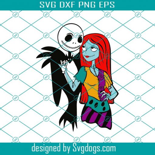 Jack Skellington And Sally Svg File, Nightmare Before Christmas Svg, Halloween Svg