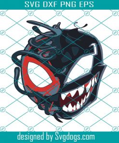 Marvel SpiderMan Svg, Maximum Venom Miles Morales Big Face Svg, Marvel SpiderMan Svg