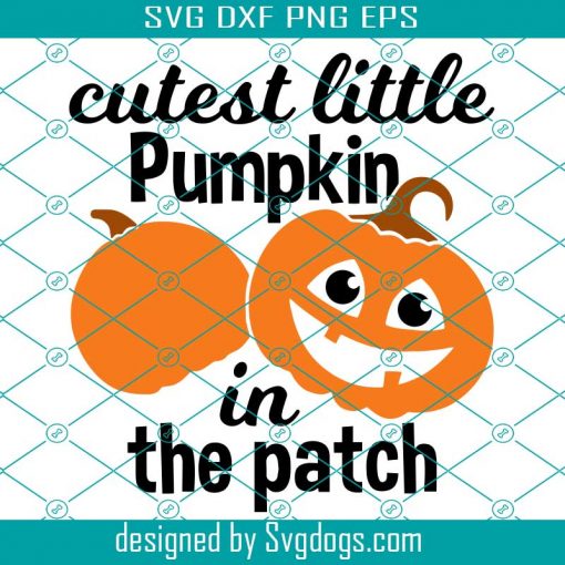 Cutest Little Pumpkin In The Patch Svg, Pumpkin Svg, Thanks Giving Svg, Funny Cute Svg