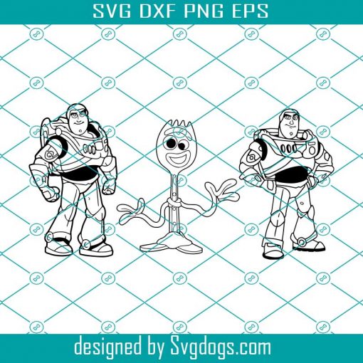 Cartoon Characters Svg Bundle, Easy Svg, High Quality Svg, Buzz And Forky Svg