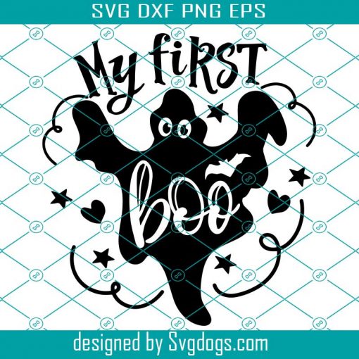 My First Boo Svg, My First Boo Svg, Ghost Svg, Halloween Svg, Halloween Baby Svg, My First Halloween Svg, New Baby Svg