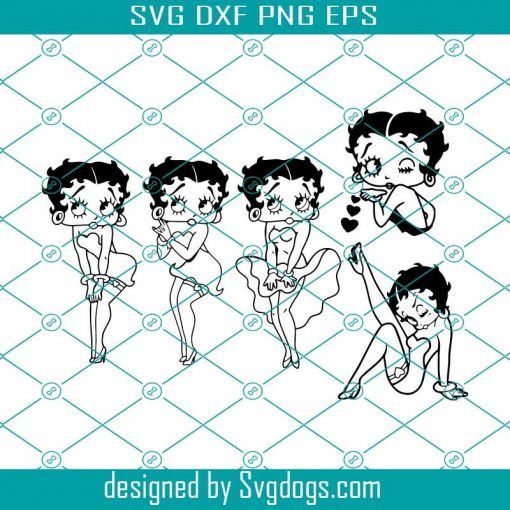 Cartoon Characters Svg Bundle, Easy Svg, High Quality Svg, Clipart Betty Svg