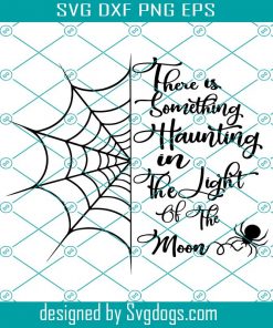 Half Spider Web Svg, Halloween Svg, Haunting Moon Svg, Halloween Svg