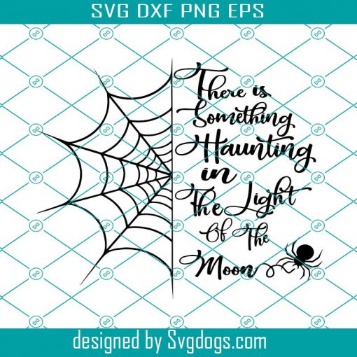 Half Spider Web Svg, Halloween Svg, Haunting Moon Svg, Halloween Svg