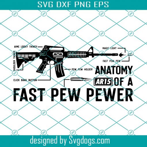 Anatomy Of A Fast Pew Pewer Svg, AR 15 Svg, Funny 2nd Amendment Svg