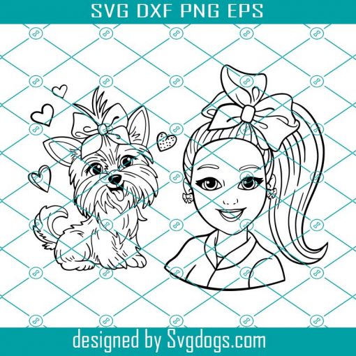 Girl And Dog BowBow Svg, Easy Cut Svg, Girl And Dog Svg