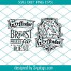 Hogwarts Animal Silhouette Bundle Svg, Gryffindor Emblem Svg, Slytherin Svg, Ravenclaw Crest Banner Shape Svg