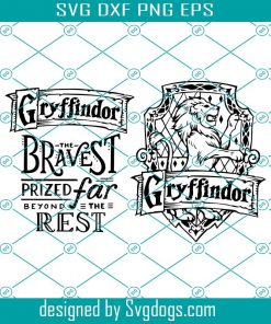 High Detail Gryffindor Symbols Svg, Gryffindor Quote Svg, Harry Potter Svg, Gryffindor Crest Outline Svg, Hogwards House Words Svg