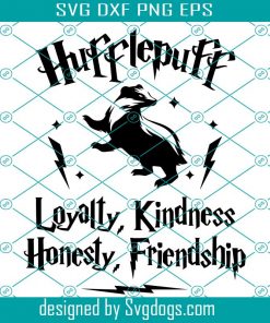 Hufflepuff Loyalty Kindness Honesty Friendship Svg, Harry Potter Svg, Hogwarts Svg, Wizard Svg