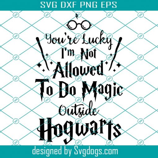 Not Allowed To Do Magic Svg, Harry Potter Svg, Hogwarts Svg, Wizard Svg