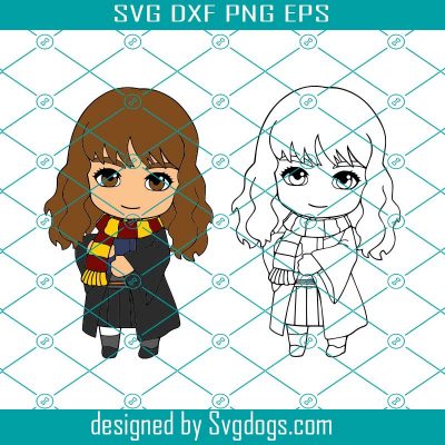 Little Hermione Clipart Svg Bundle, Cute Hermione Layered Svg, Cute ...