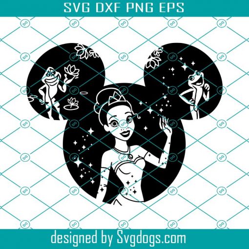 Tiana Svg, Princess And The Frog Svg, Disney Princess Svg, Disney Ears Svg, Princesses Svg