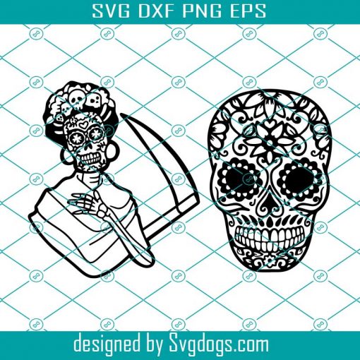 Sugar Skull Svg Bundle, Digital Print Svg, Easy Cut Svg, High Quality Svg, Day Of The Dead Svg