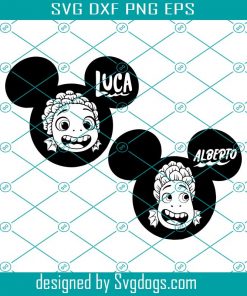Disney Mickey Ears Svg, Alberto Svg, Luca Svg, Luca Trending Svg