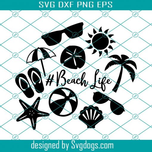 Beach Life Bundle Svg, Machines Svg, Beach Ball Svg, Sun Svg, Palm Tree Svg, Sunglasses Svg, Sea Shell Svg, Starfish Svg