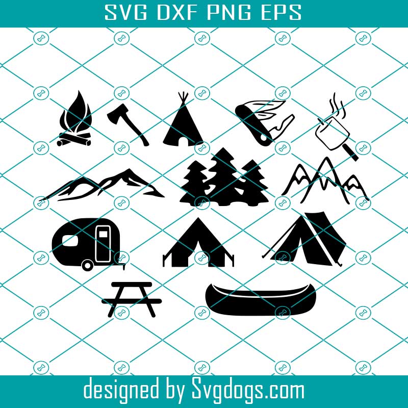 Download Camping Icon Bundle Svg Machines Svg Axe Svg Marshmallow Svg Tent Svg Camper Svg Canoe Svg Picnic Table Svg Mountains Svg Svgdogs