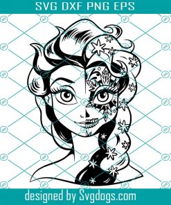 Elsa Frozen Catrina Svg, Elsa Frozen Svg, Queen Elsa Svg, Frozen Svg, Frozen Disney Svg