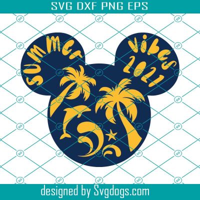 Download Summer Vibes 2021 T-shirts Svg, Mickey Head Beach Svg ...