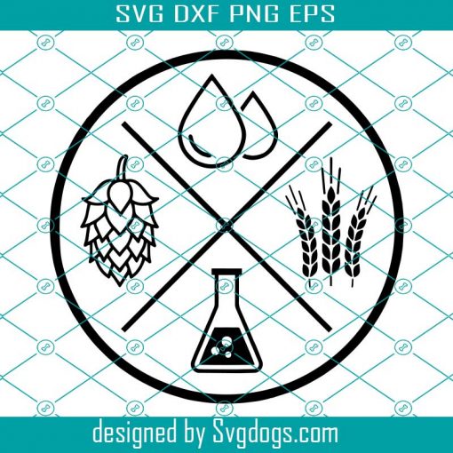 Beer Ingredients Svg, Water Hops Wheat Yeast Svg, Trending Svg