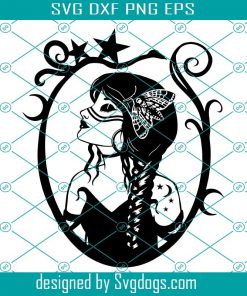 Goth Girl Svg, Girl Svg, Death Moth Svg, Gothic Svg