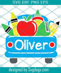 Back To School Truck Svg, School Svg, Old Truck Svg, Monogram Svg, Kids Svg, First Day Of School Svg