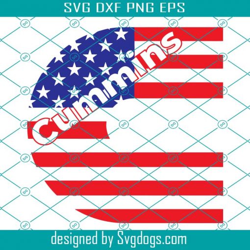 Cummins Flag Svg, Cummins Svg, American Svg, Us Svg