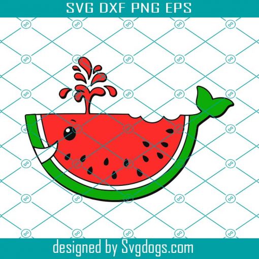 Watermelon Svg, Watermelon Whale Svg, Summer Watermelon Svg