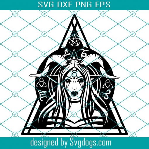 Pagan Svg, Witch Svg, Wicca Svg, Witchcraft Svg, Antlers Svg, Gothic Svg