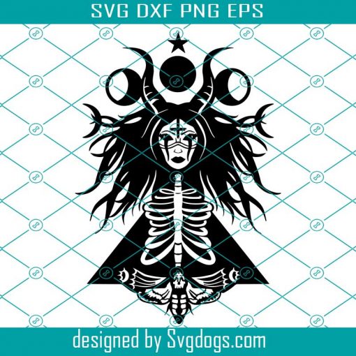 Witch Svg, Gothic Svg, Pagan Svg, Wicca Svg, Skeleton Svg