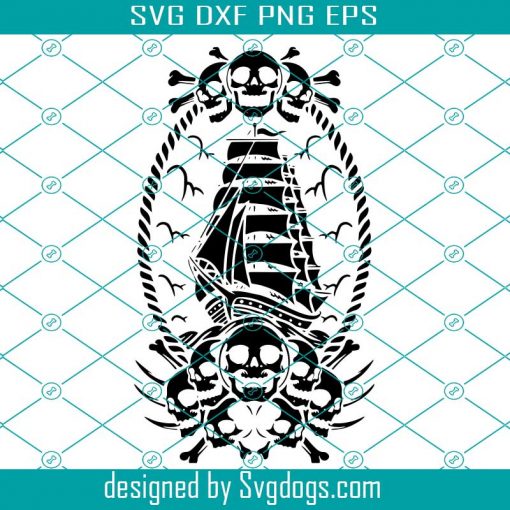 Vintage Skull Pirate Svg,  Skull Svg, Halloween Svg, Trending Svg