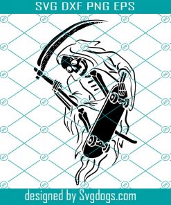 Grim Reaper Ollie Svg, Death Skateboarding Svg, Halloween Svg