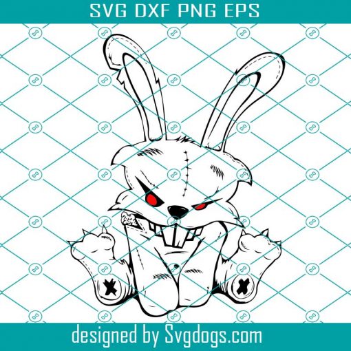 Angry Bunny Svg, Animal Svg, Bunny Svg, Halloween Svg