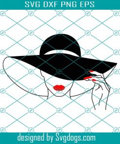 Fasion Girl In Black Hat Svg, Girl Svg, Trending Svg, Black Hat Svg