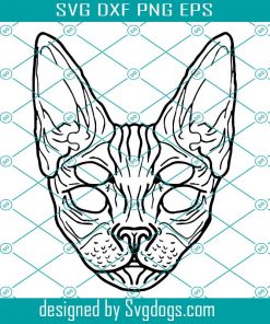 Cat Four Eyes Vector Svg, Horror Print For Halloween Svg, Halloween Svg