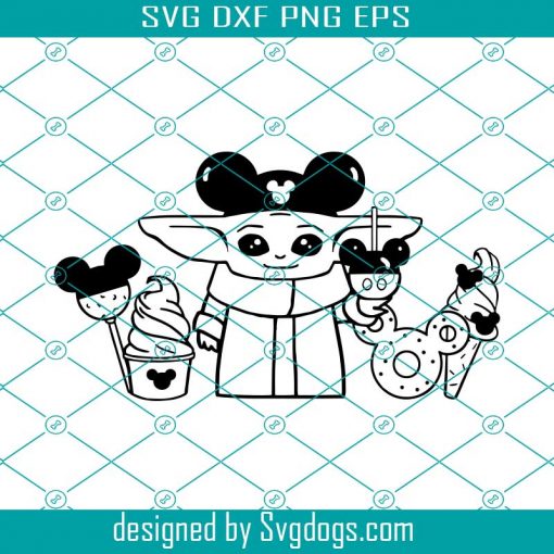 Disney Snacks Svg, Disney Ears Svg, Baby Yoda Svg, Star Wars The Mandalorian Svg