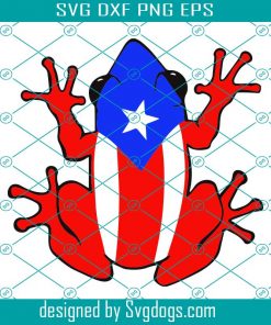 Puerto Rico Rican Frog Rana Flag San Juan Island Country National Nation Symbol Design Element Logo Svg, Design Element Logo Svg