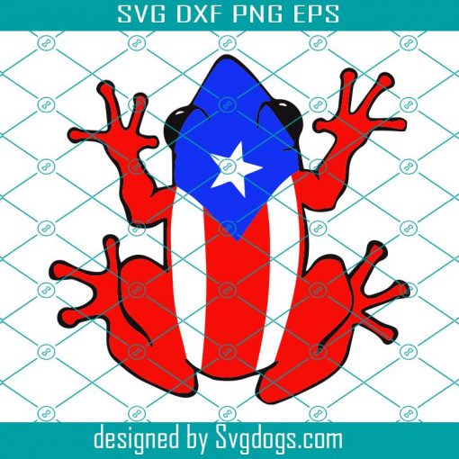 Puerto Rico Rican Frog Rana Flag San Juan Island Country National Nation Symbol Design Element Logo Svg, Design Element Logo Svg