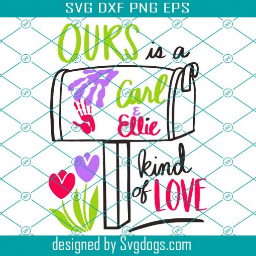 Pixar Up Svg, Carl & Ellie Svg, Handprints Svg, Mailbox Svg, In Love Svg, Couple Svg